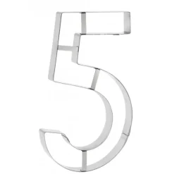 MALLARD FERRIERE Grand Emporte Pièce Inox Chiffre 5 32x18 cm* Cercle À Patisserie|Emporte Pièce - Découpoir Pâtisserie