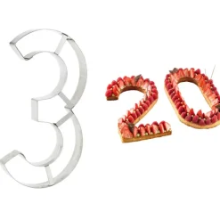 MALLARD FERRIERE Grand Emporte Pièce Inox Chiffre 3 32x16 cm* Cercle À Patisserie|Emporte Pièce - Découpoir Pâtisserie