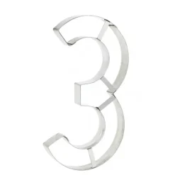 MALLARD FERRIERE Grand Emporte Pièce Inox Chiffre 3 32x16 cm* Cercle À Patisserie|Emporte Pièce - Découpoir Pâtisserie