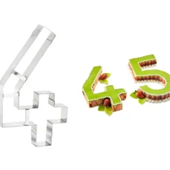 MALLARD FERRIERE Grand Emporte Pièce Inox Chiffre 4 32x18 cm* Cercle À Patisserie|Emporte Pièce - Découpoir Pâtisserie