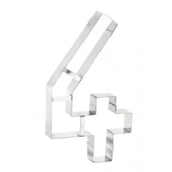 MALLARD FERRIERE Grand Emporte Pièce Inox Chiffre 4 32x18 cm* Cercle À Patisserie|Emporte Pièce - Découpoir Pâtisserie