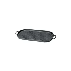 CHASSEUR Gril en Fonte ovale 44 x 20 cm Noir Mat* Grills