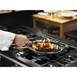 CHASSEUR Gril en Fonte ovale 44 x 20 cm Noir Mat* Grills