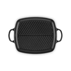 LE CREUSET Gril en Fonte Rectangulaire 30 cm Noir Mat* Plat De Cuisson|Grills