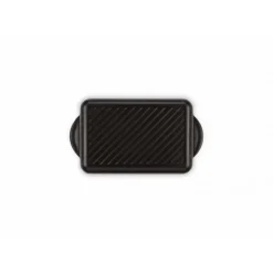 LE CREUSET Gril en Fonte Rectangulaire 32 cm Noir Mat* Plat De Cuisson|Grills