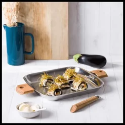 CRISTEL Grill Carré Casteline 30 cm Poignée Amovible Inox* Grills|Poêles