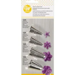 WILTON Kit 4 Douilles Pâtissières Inox Fleurs* Douilles Pâtisserie
