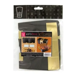 PATISDECOR Kit Ballotin Noir et Or Patisdécor (x2)* Emballage Alimentaire