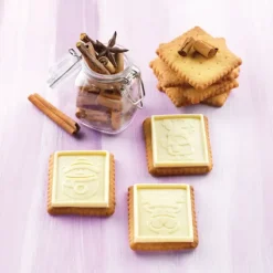 SILIKOMART Kit Biscuit Chocolat Rectangulaire Noël 4,7 x 5,7 cm (x6)* Moules À Chocolat|Emporte Pièce - Découpoir Pâtisserie