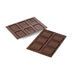 SILIKOMART Kit Biscuit Chocolat Rectangulaire Noël 4,7 x 5,7 cm (x6)* Moules À Chocolat|Emporte Pièce - Découpoir Pâtisserie