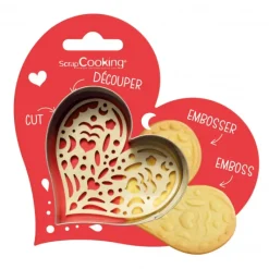 SCRAPCOOKING Kit Biscuit Cœur 7,6 cm* Emporte Pièce - Découpoir Pâtisserie