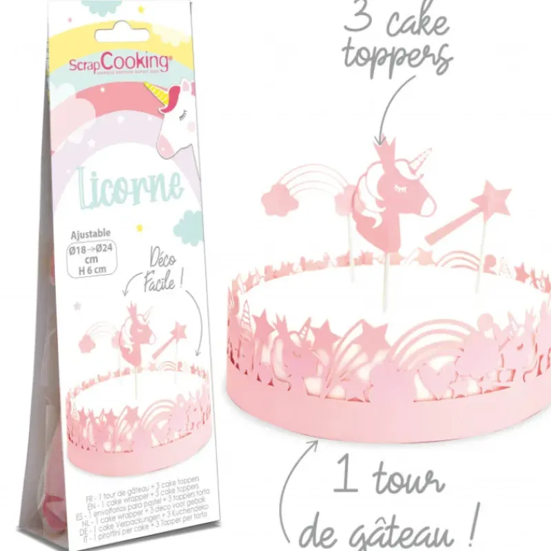 SCRAPCOOKING Kit Décor Gâteau Licorne (4 pièces)* Décoration Gâteau