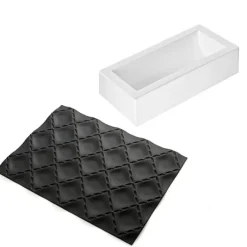 SILIKOMART Kit Moule à Bûche et Tapis Décor Matelassé Professional* Moule Silicone