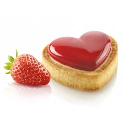 SILIKOMART Kit Moule Silicone 8 Tartelettes Cœur 8 x 7 cm Professional* Moule Silicone|Moules À Gâteaux