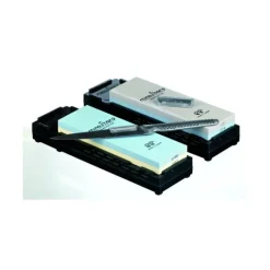 GLOBAL Kit pierre à aiguiser Duo grains moyen polissage* Affûtage Aiguiseur