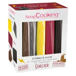 SCRAPCOOKING Kit Pâte à sucre Sorcier 5 x 80 g* Pâte À Sucre