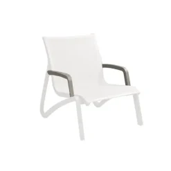 GROSFILLEX Lot 2 Accoudoirs pour Fauteuil Conversationnel Gris Platinium Sunset* Mobilier Lounge|Salon De Jardin Professionnel