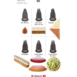 DE BUYER Lot 6 Douilles Tritan Formes Géométriques* Douilles Pâtisserie