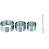 IBILI Lot Cercle Inox avec Poussoir Ø 7 / 8 et 10 cm (x3)* Cercle À Patisserie