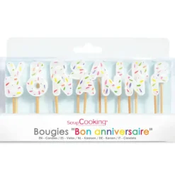 SCRAPCOOKING Lot de 15 Bougies Bon Anniversaire* Décoration Gâteau