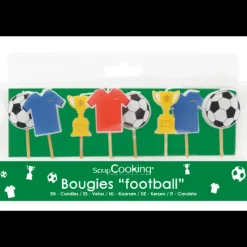 SCRAPCOOKING Lot de 8 Bougies Football* Décoration Gâteau