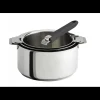 CRISTEL Lot de 3 Casseroles inox avec Poignée Grise Mutine Amovible* Batterie De Cuisine|Casseroles