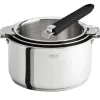 CRISTEL Lot de 3 Casseroles inox Casteline avec 1 Poignée Mutine Amovible* Batterie De Cuisine|Casseroles