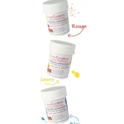 SCRAPCOOKING Lot de 3 Colorants Alimentaires en Poudre Rouge / Jaune / Bleu* Colorants Alimentaires