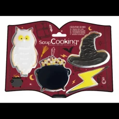 SCRAPCOOKING Lot de 4 Emporte-pièces Inox Sorcier* Emporte Pièce - Découpoir Pâtisserie