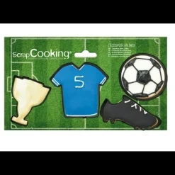 SCRAPCOOKING Lot de 4 Emporte-Pièces Inox Football* Emporte Pièce - Découpoir Pâtisserie