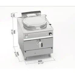 BERTOS Marmite à Gaz 100L Indirecte Berto's* Chaud
