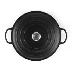 LE CREUSET Marmite en Fonte 32 cm Noir Mat Signature* Marmites