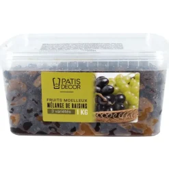 PATISDECOR Mélange de raisins 3 variétés 1 kg Patisdécor* Fruits Secs
