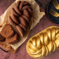 NORDIC WARE Moule à Cake Torsadé Gold* Moule Anti-adhésif|Moules À Gâteaux