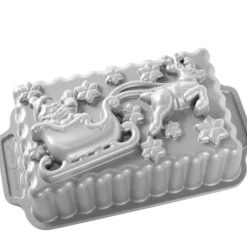 NORDIC WARE Moule à Cake Traineau du Père-Noël Silver* Moule Anti-adhésif|Moules À Gâteaux
