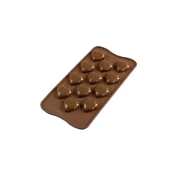 EASY CHOC Moule à Chocolat 12 Cœurs Bombés - Silicone Spécial Chocolat* Moules À Chocolat|Moule Silicone