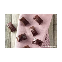 EASY CHOC Moule à Chocolat 14 Rectangles Ondulés - Silicone Spécial Chocolat* Moules À Chocolat|Moule Silicone