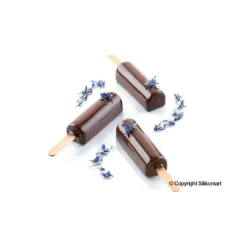 SILIKOMART Moule à glace silicone 10 barres arrondies avec bâtonnets* Moule Silicone