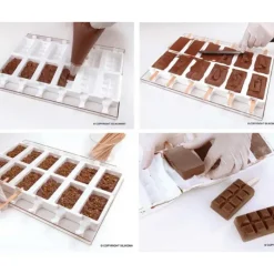 SILIKOMART Moule à glace silicone Choco 12 empreintes avec bâtonnets* Moule Silicone