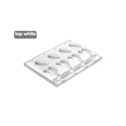 SILIKOMART Moule à glace silicone Coeur 8 empreintes avec bâtonnets* Moule Silicone