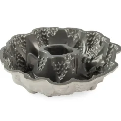 NORDIC WARE Moule à Gâteau Bundt Couronne de Noël Silver* Moule Anti-adhésif|Moules À Gâteaux
