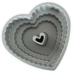 NORDIC WARE Moule à Gâteau Bundt Cœur 3 Étages Toffee* Moule Anti-adhésif|Moules À Gâteaux