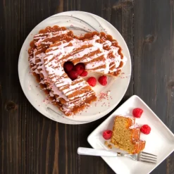 NORDIC WARE Moule à Gâteau Bundt Cœur 3 Étages Toffee* Moule Anti-adhésif|Moules À Gâteaux