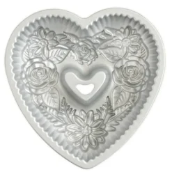 NORDIC WARE Moule à Gâteau Bundt Cœur Floral Toffee* Moule Anti-adhésif|Moules À Gâteaux