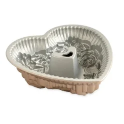 NORDIC WARE Moule à Gâteau Bundt Cœur Floral Toffee* Moule Anti-adhésif|Moules À Gâteaux