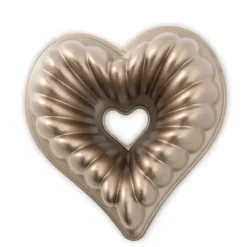 NORDIC WARE Moule à Gâteau Bundt Cœur Élégant Toffee* Moule Anti-adhésif|Moules À Gâteaux