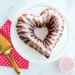 NORDIC WARE Moule à Gâteau Bundt Cœur Élégant Toffee* Moule Anti-adhésif|Moules À Gâteaux