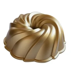 NORDIC WARE Moule à Gâteau Bundt Tourbillon Gold* Moule Anti-adhésif|Moules À Gâteaux