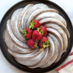 NORDIC WARE Moule à Gâteau Bundt Tourbillon Gold* Moule Anti-adhésif|Moules À Gâteaux