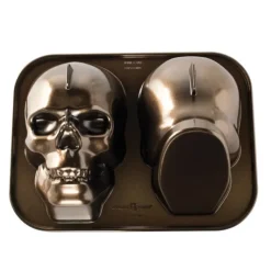 NORDIC WARE Moule à Gâteau 3D Tête de Mort Bronze* Moule Anti-adhésif|Moules À Gâteaux